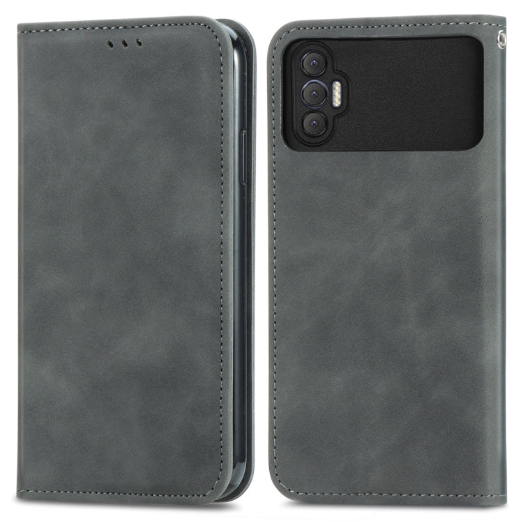 For Tecno Spark 8P Retro Skin Feel Magnetic Leather Phone Case