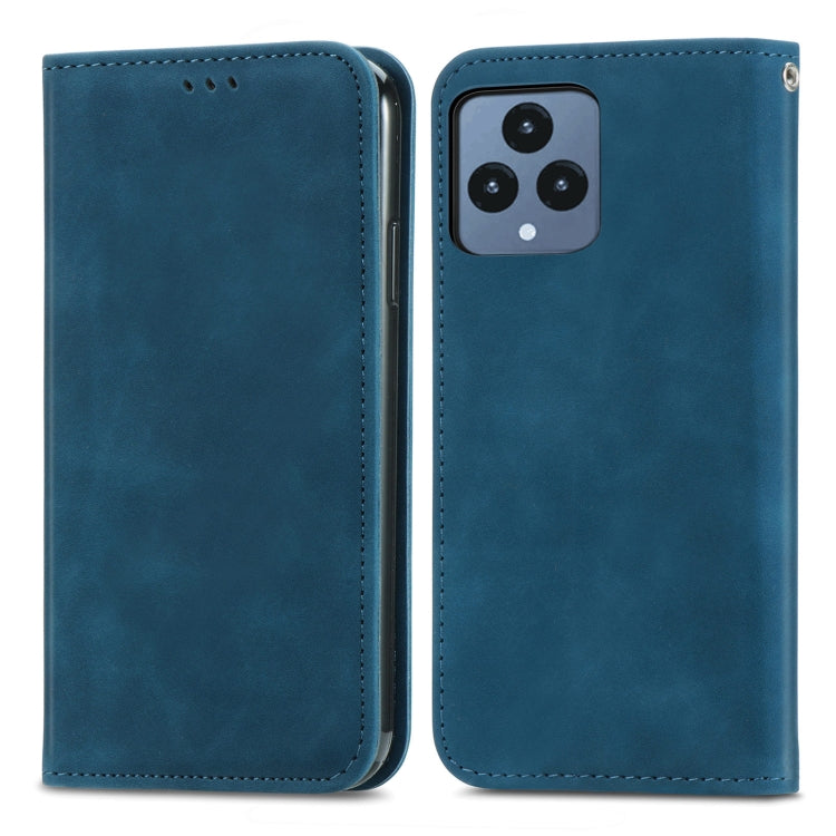 For T-Mobile Revvl 6 5G Retro Skin Feel Magnetic Leather Phone Case