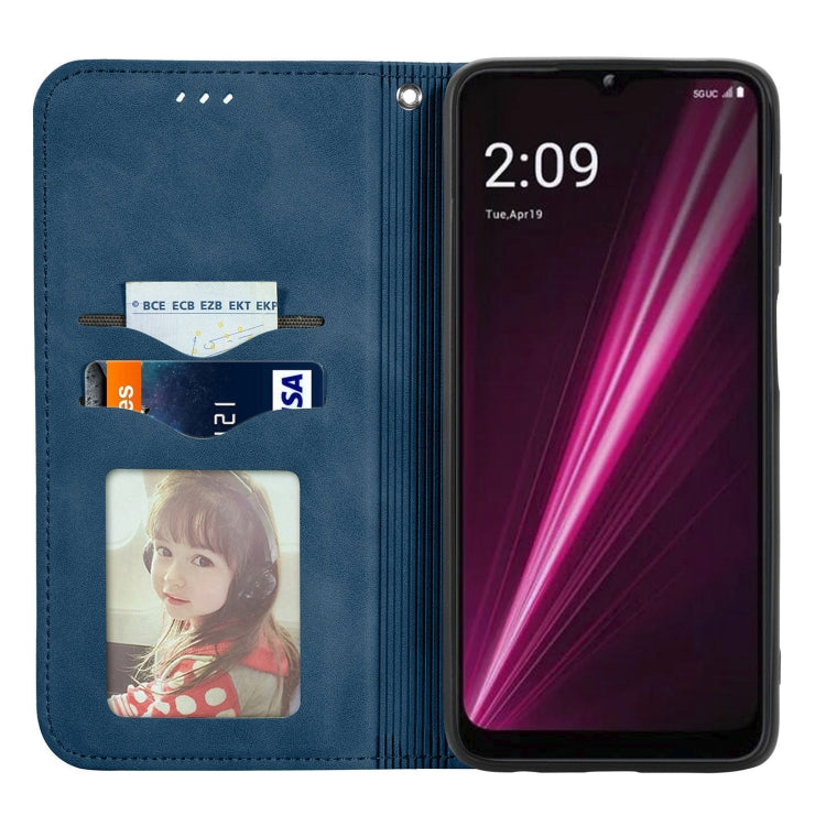 For T-Mobile Revvl 6 5G Retro Skin Feel Magnetic Leather Phone Case