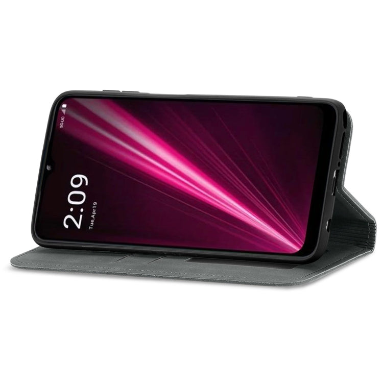 For T-Mobile Revvl 6 5G Retro Skin Feel Magnetic Leather Phone Case