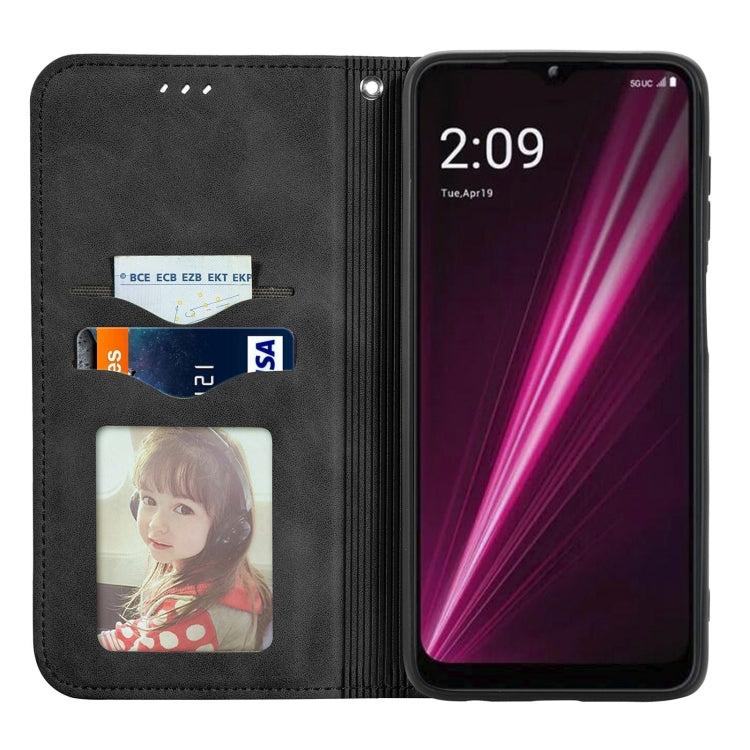 For T-Mobile Revvl 6 Pro 5G Retro Skin Feel Magnetic Leather Phone Case
