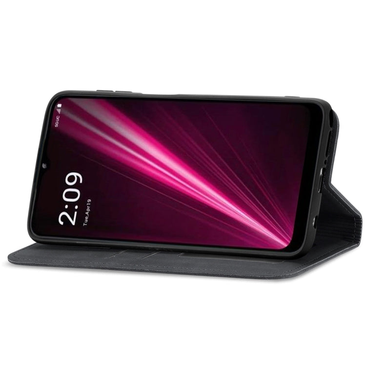 For T-Mobile Revvl 6 Pro 5G Retro Skin Feel Magnetic Leather Phone Case