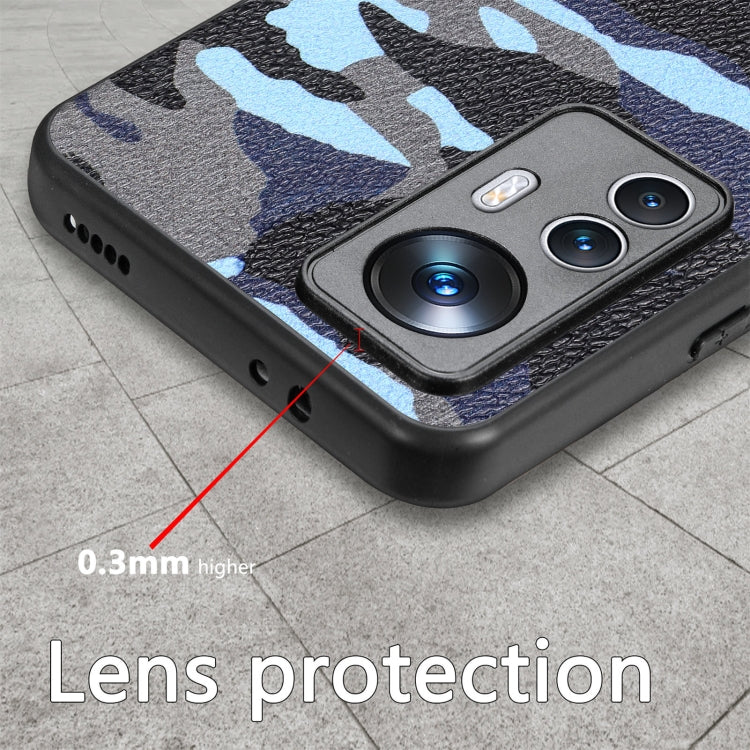 For Xiaomi 12T Camouflage Leather Back Cover Phone Case