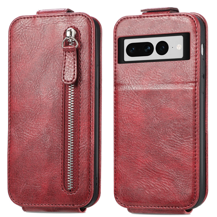For Google Pixel 7 Pro Zipper Wallet Vertical Flip Leather Phone Case