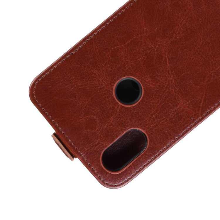 Crazy Horse Vertical Flip Leather Protective Case for Oukitel C13 Pro(Brown)