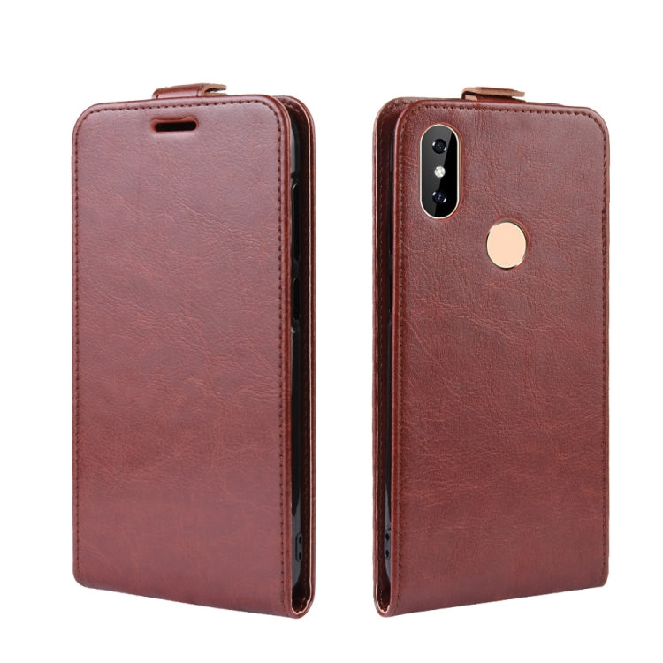 Crazy Horse Vertical Flip Leather Protective Case for Oukitel C13 Pro(Brown)
