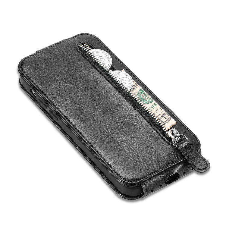 For ZTE Blade V40 Pro Zipper Wallet Vertical Flip Leather Phone Case