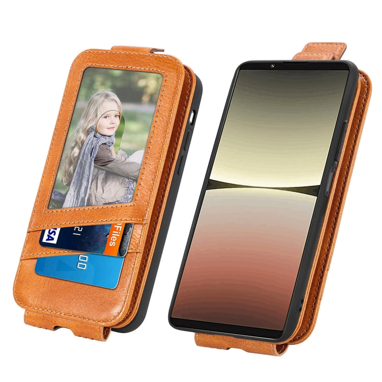For Sony Xperia 5 IV Zipper Wallet Vertical Flip Leather Phone Case