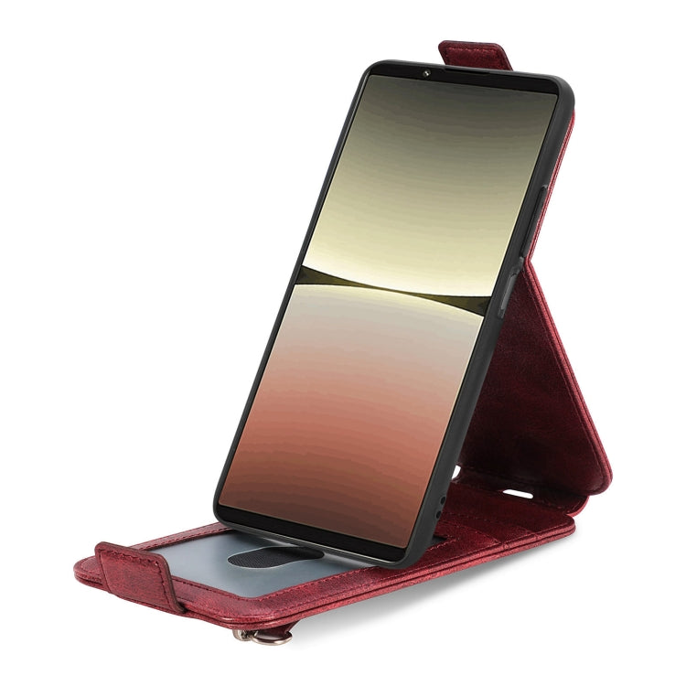 For Sony Xperia 5 IV Zipper Wallet Vertical Flip Leather Phone Case