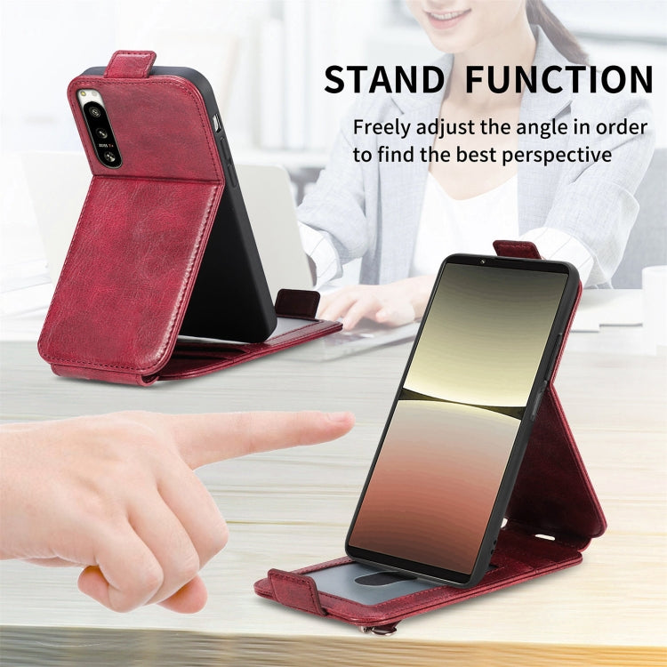 For Sony Xperia 5 IV Zipper Wallet Vertical Flip Leather Phone Case