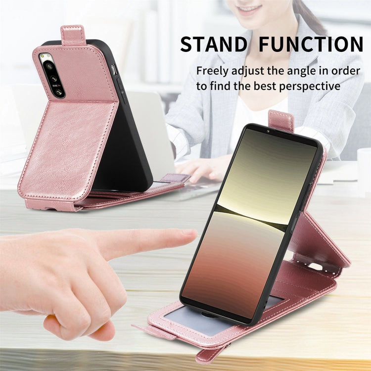 For Sony Xperia 5 IV Zipper Wallet Vertical Flip Leather Phone Case