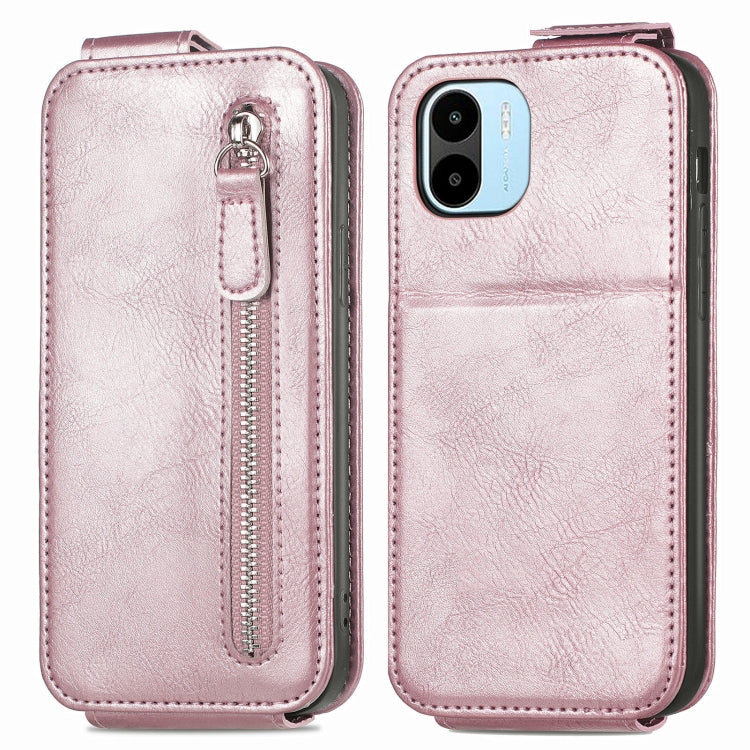 For Xiaomi Redmi A1 Zipper Wallet Vertical Flip Leather Phone Case