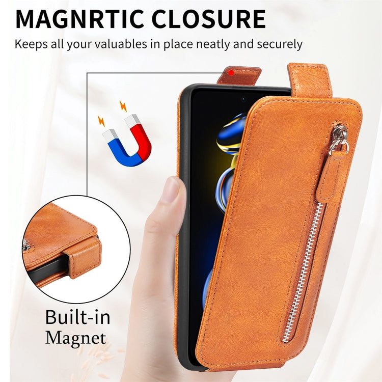 For Xiaomi Redmi Note 11T Zipper Wallet Vertical Flip Leather Phone Case