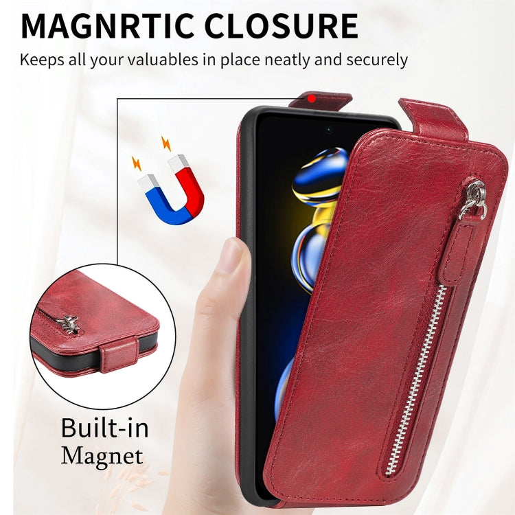 For Xiaomi Redmi Note 11T Zipper Wallet Vertical Flip Leather Phone Case