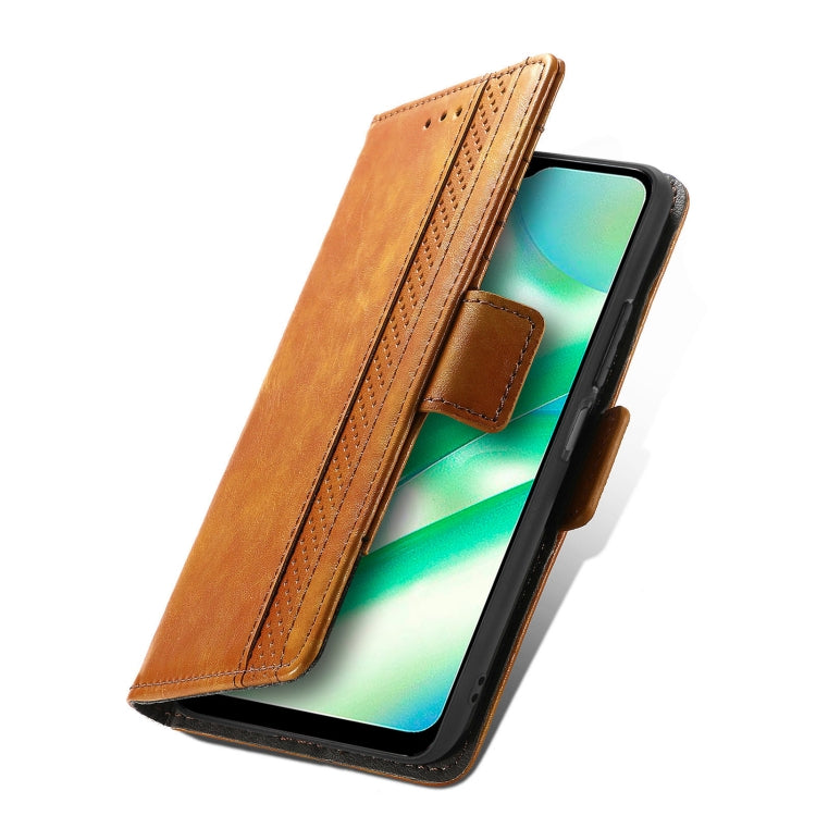 For Realme C33 CaseNeo Splicing Dual Magnetic Buckle Leather Phone Case