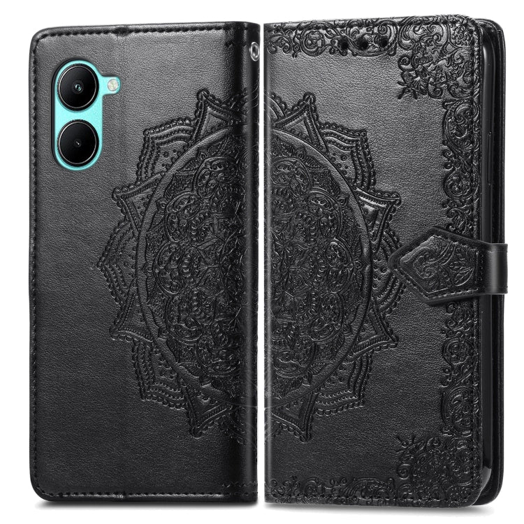 For Realme C33 Mandala Flower Embossed Leather Phone Case