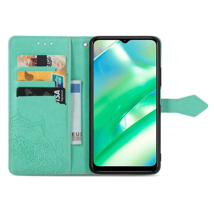 For Realme C33 Mandala Flower Embossed Leather Phone Case