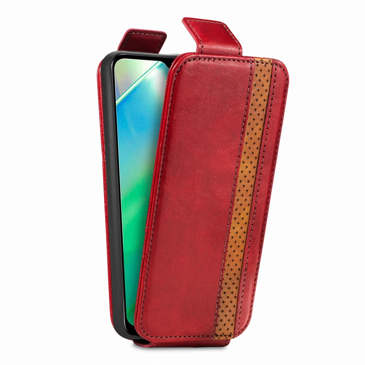 For Realme C33 Splicing Wallet Card Holder Vertical Flip Leather Phone Case
