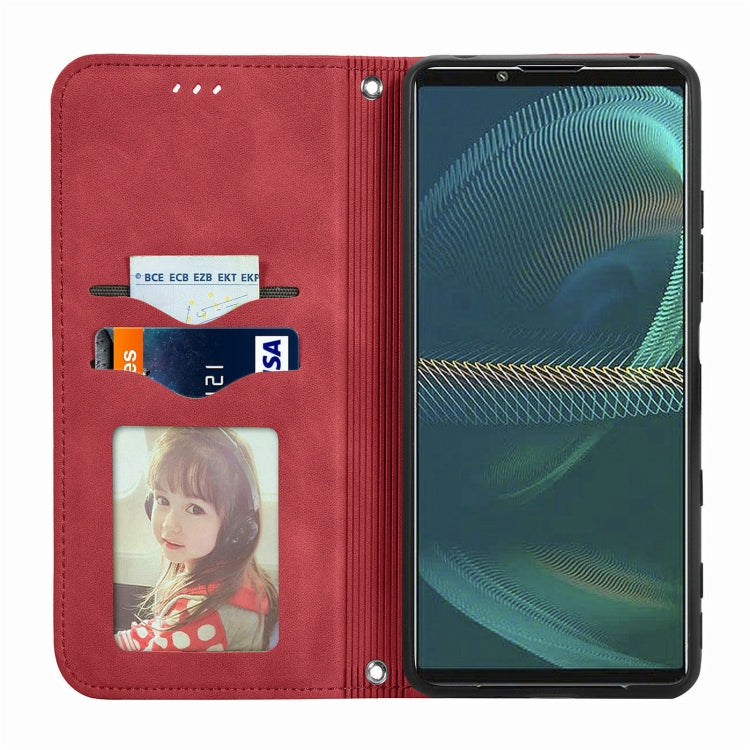 For Sony Xperia 5 IV Retro Skin Feel Magnetic Leather Phone Case