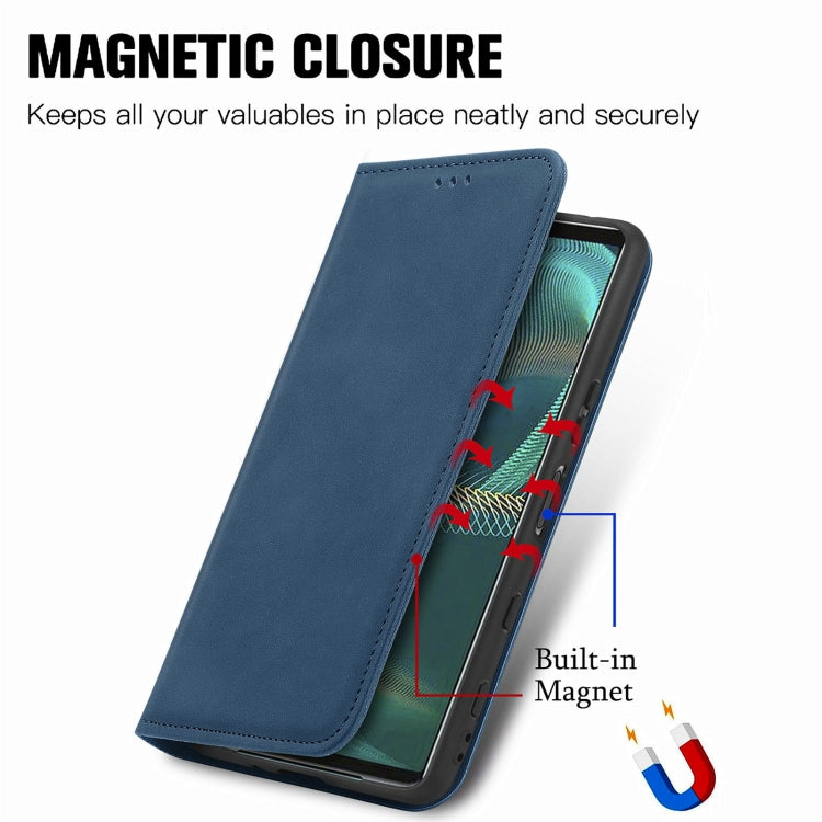 For Sony Xperia 5 IV Retro Skin Feel Magnetic Leather Phone Case