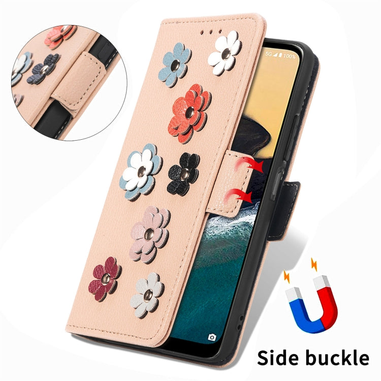 For Nokia G400 Stereoscopic Flowers Leather Phone Case