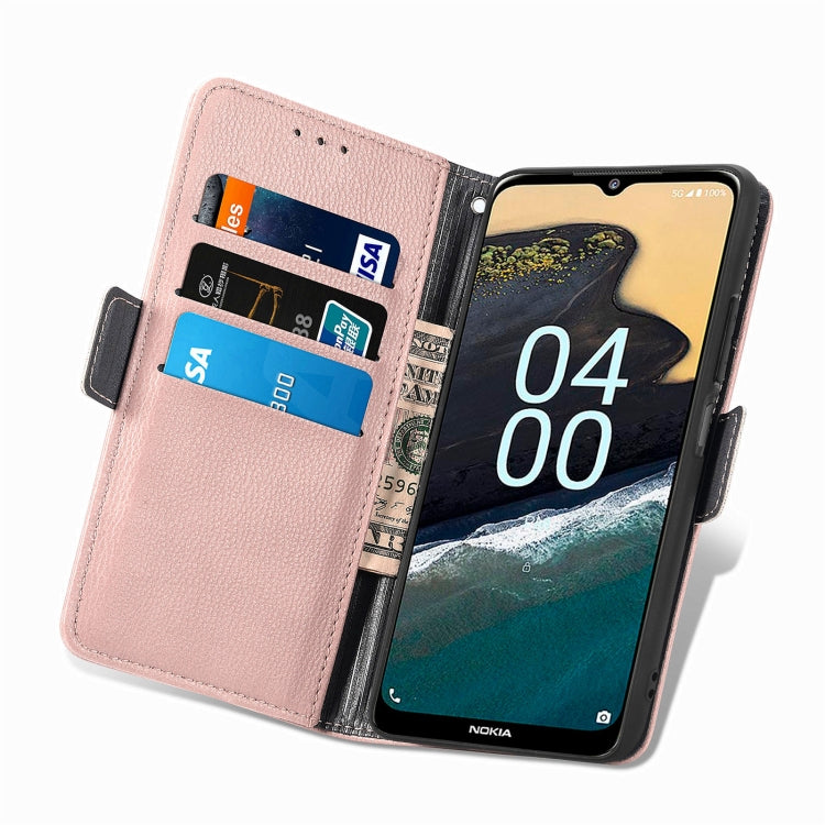 For Nokia G400 Stereoscopic Flowers Leather Phone Case