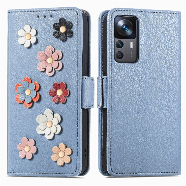 For Xiaomi 12T / Redmi K50 Ultra Stereoscopic Flowers Leather Phone Case