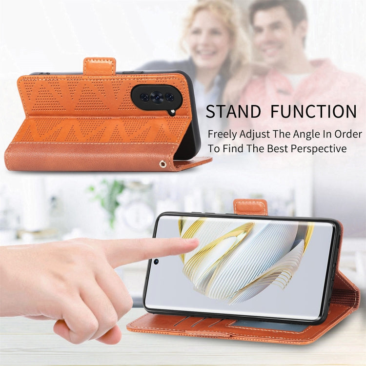 For Huawei Nova 10 Grid Leather Flip Phone Case