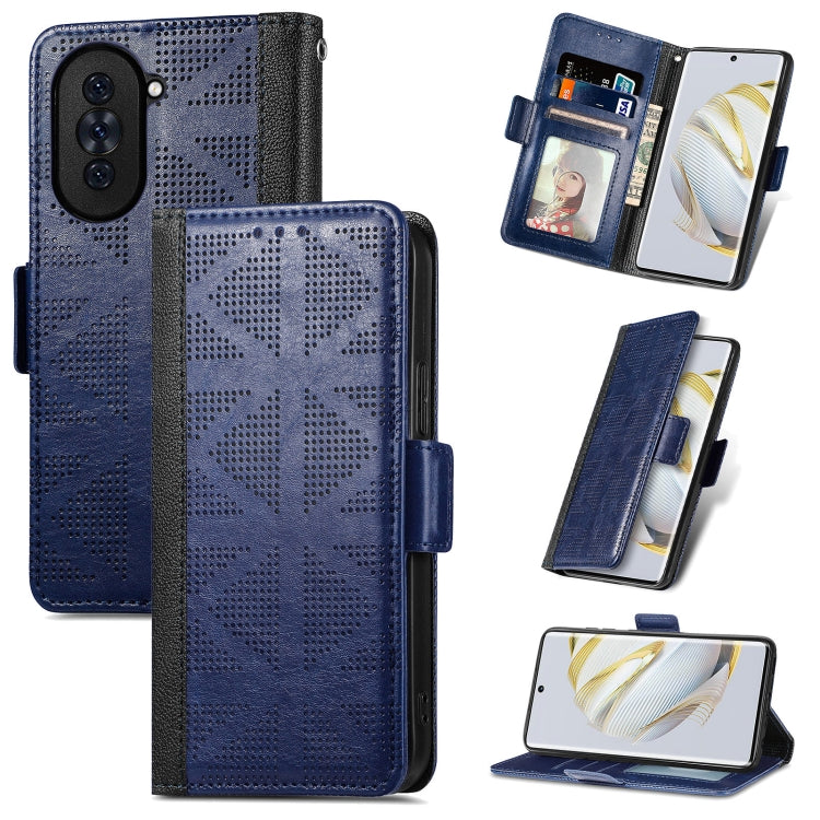 For Huawei Nova 10 Grid Leather Flip Phone Case