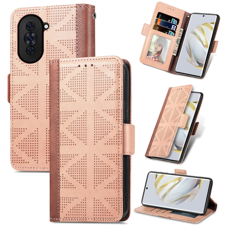 For Huawei Nova 10 Grid Leather Flip Phone Case
