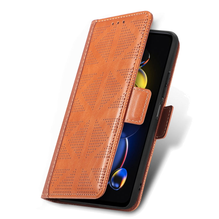 For Xiaomi Redmi Note 11T Grid Leather Flip Phone Case