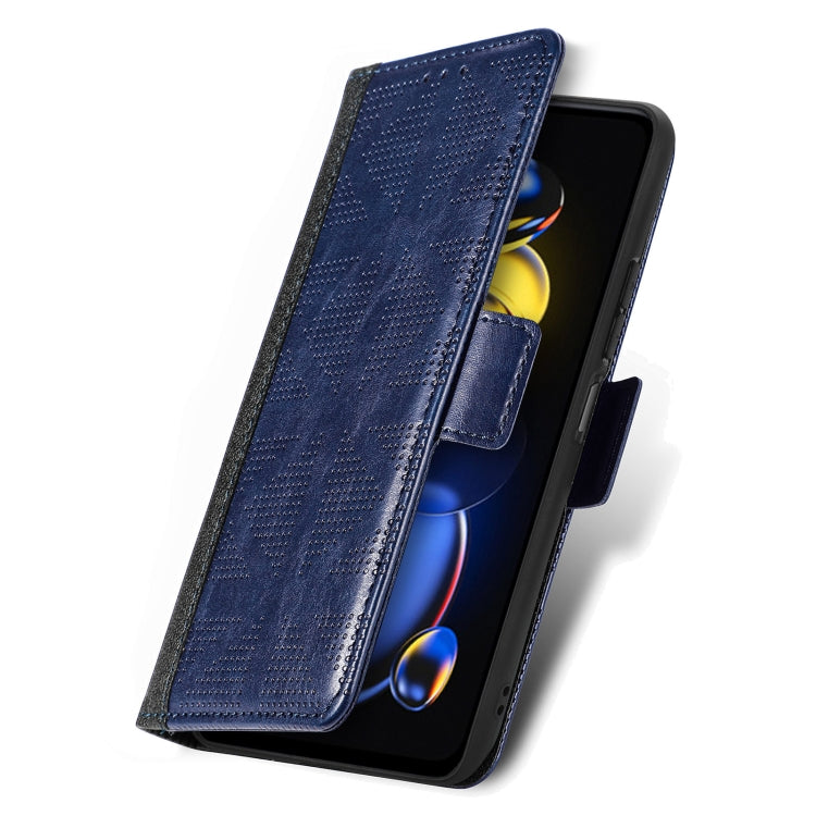 For Xiaomi Redmi Note 11T Grid Leather Flip Phone Case