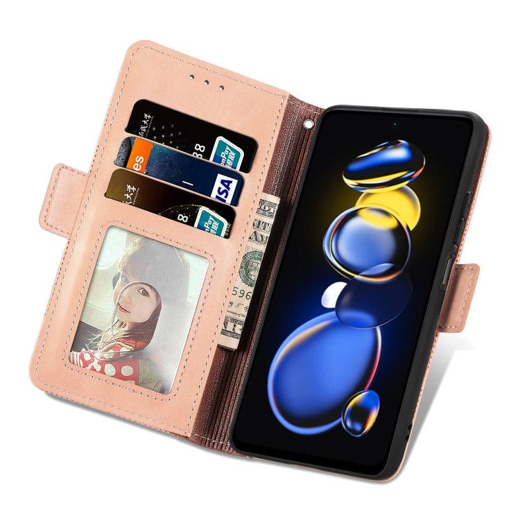 For Xiaomi Redmi Note 11T Grid Leather Flip Phone Case