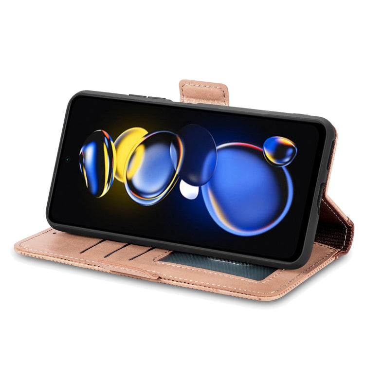 For Xiaomi Redmi Note 11T Grid Leather Flip Phone Case