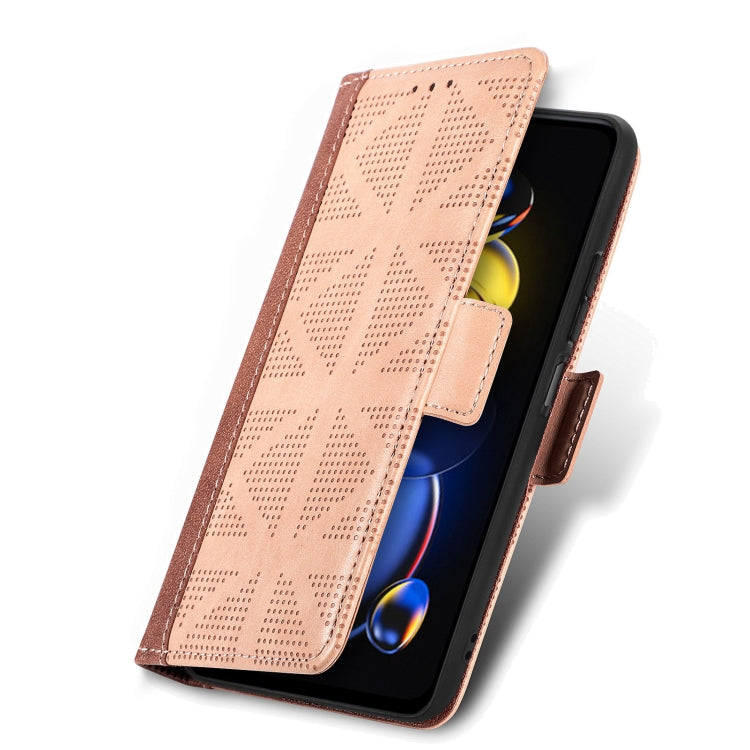 For Xiaomi Redmi Note 11T Grid Leather Flip Phone Case