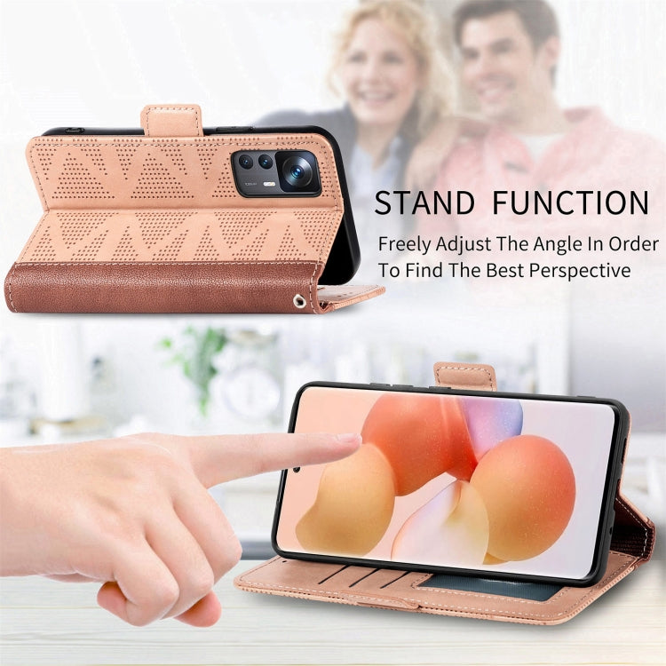 For Xiaomi 12T / Redmi K50 Ultra Grid Leather Flip Phone Case