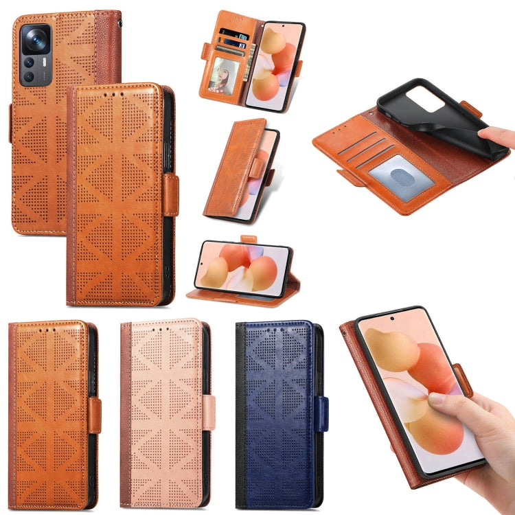 For Xiaomi 12T / Redmi K50 Ultra Grid Leather Flip Phone Case