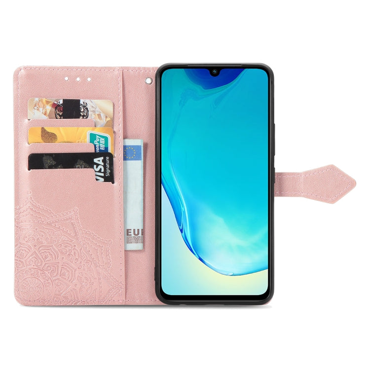 For vivo V25 Mandala Flower Embossed Leather Phone Case