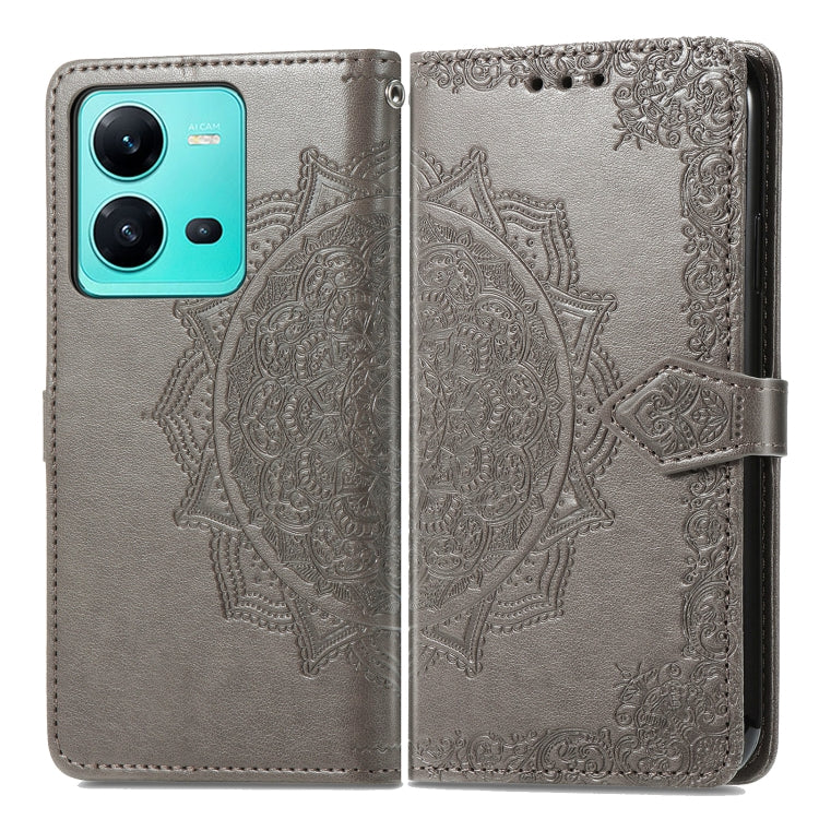 For vivo V25 Mandala Flower Embossed Leather Phone Case
