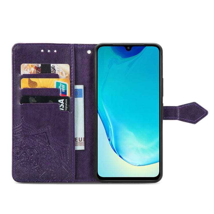 For vivo V25 Mandala Flower Embossed Leather Phone Case