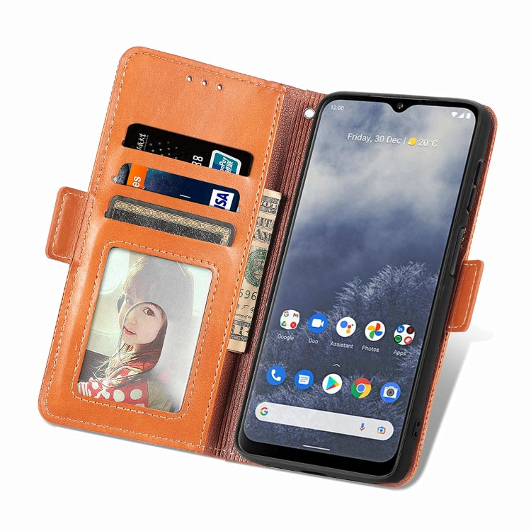 For Nokia G60 Grid Leather Flip Phone Case