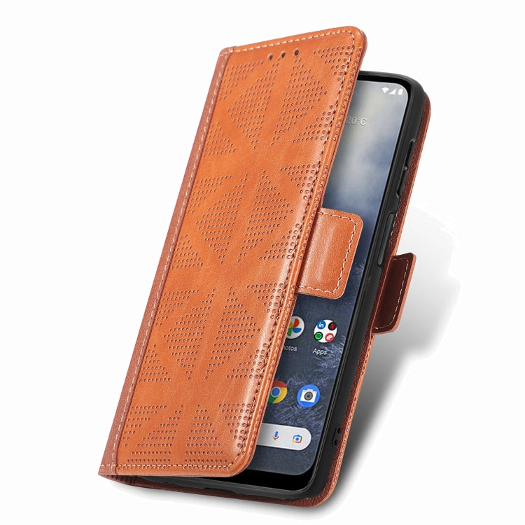 For Nokia G60 Grid Leather Flip Phone Case