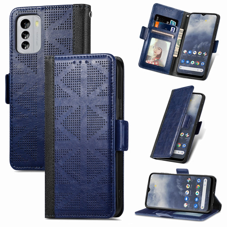 For Nokia G60 Grid Leather Flip Phone Case