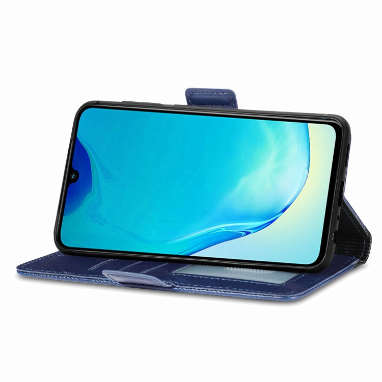 For vivo V25 Grid Leather Flip Phone Case