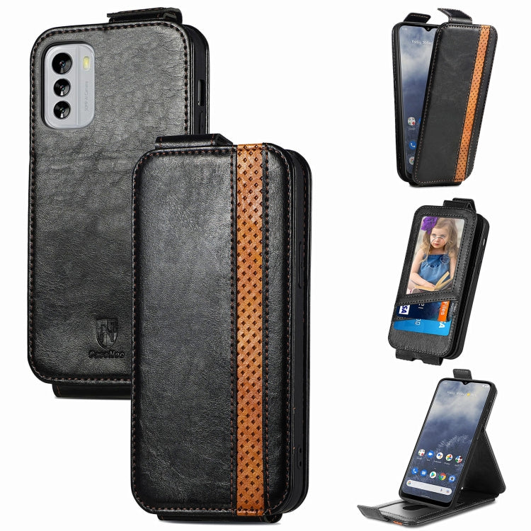 For Nokia G60 Splicing Wallet Card Holder Vertical Flip Leather Phone Case