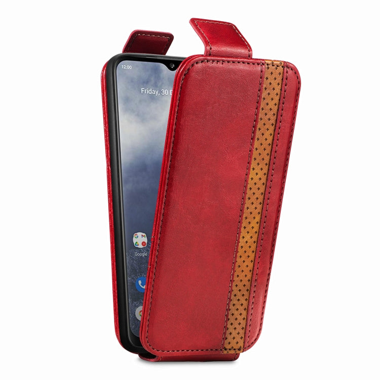 For Nokia G60 Splicing Wallet Card Holder Vertical Flip Leather Phone Case