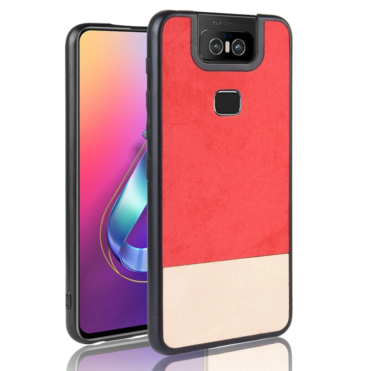 Shockproof Color Matching Denim PC + PU + TPU Protective Case For Asus Zenfone 6/6Z ZS630KL