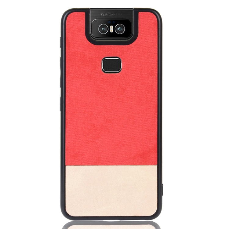 Shockproof Color Matching Denim PC + PU + TPU Protective Case For Asus Zenfone 6/6Z ZS630KL