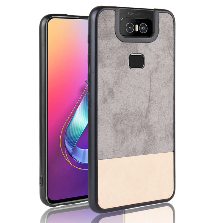 Shockproof Color Matching Denim PC + PU + TPU Protective Case For Asus Zenfone 6/6Z ZS630KL