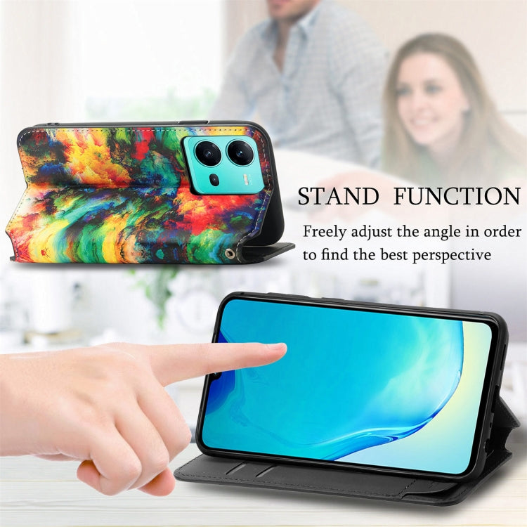 For vivo V25 CaseNeo Colorful Magnetic Leather Phone Case